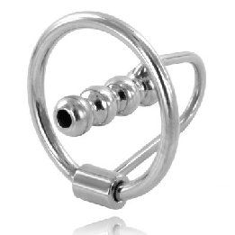 Metal Hard - Gland Ring With Urethral Plug 28mm