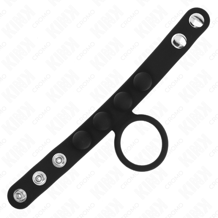 Kink - Anel de Couro Para Pênis 3,5 cm Com Fecho de Pressão 23 x 2 cm