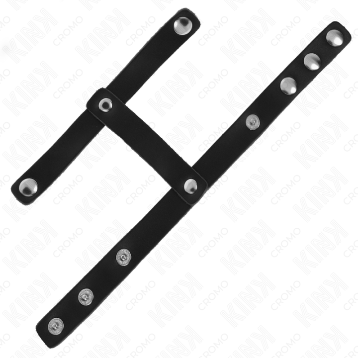 Kink - Anello Per Pene e Cinturino Divisore Per Palle Regolabile in Pelle