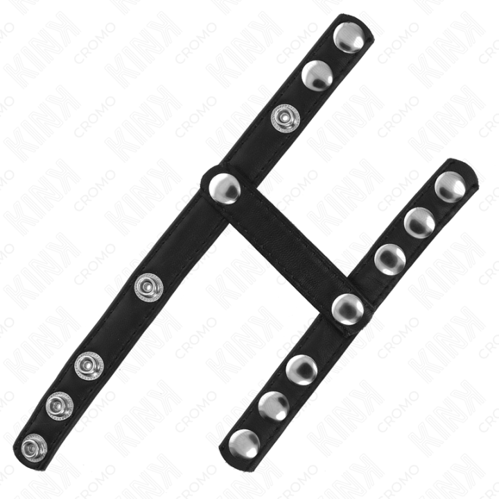 Kink - Anel Para Pênis Com 3 Tiras Divisoras de Bolas Ajustáveis