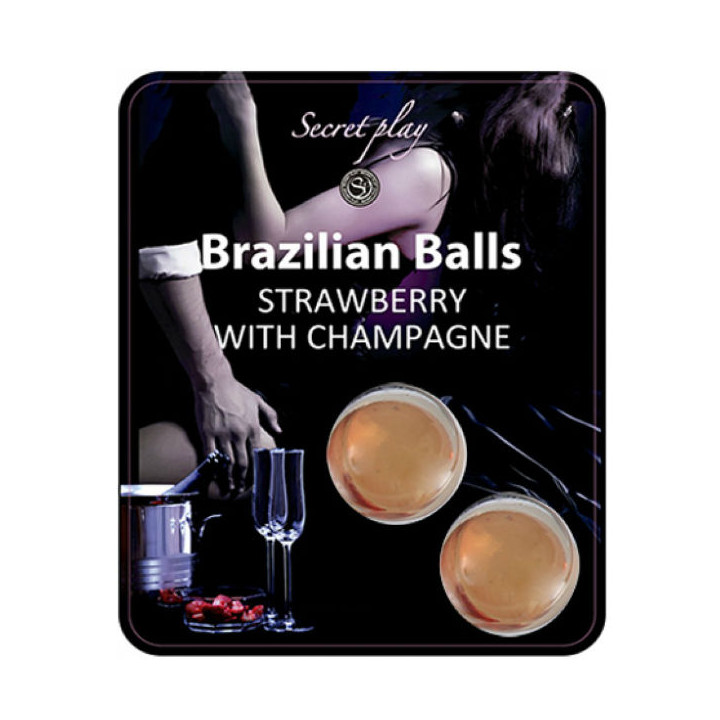 Secretplay - Ensemble de Boules Brésiliennes Fraise et Champagne