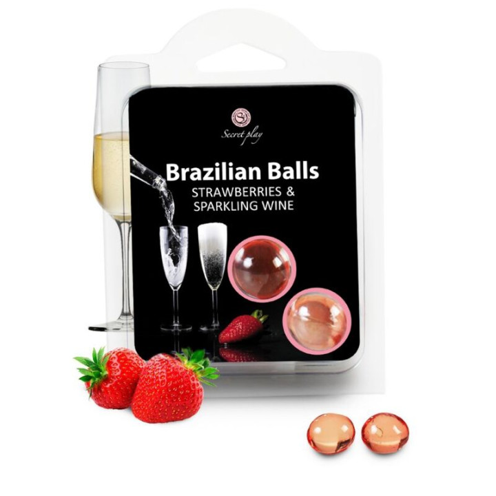 Secretplay - Conjunto de Bolas Brasileiras Morango e Champanhe