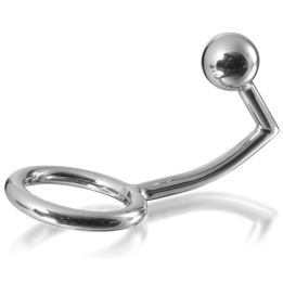 Metal Hard - Penisring Mit Anal-Eindringlingshaken, 45 mm