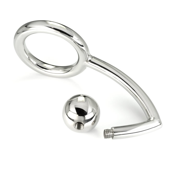 Metal Hard - Anello Cock Ring Con Gancio Intruder Anale 45mm