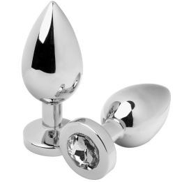 Metal Hard - Plug Anale Diamond Trasparente Piccolo 5.71cm