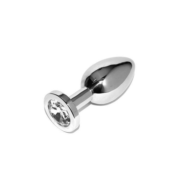 Metal Hard - Plug Anal Diamant Transparent Petit 5,71cm