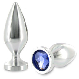 Metal Hard - Plug Anal Aliminum Cor Cristal Grande 10,16cm