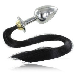Metal Hard -Korek Analny z Ogonkiem 8,89cm