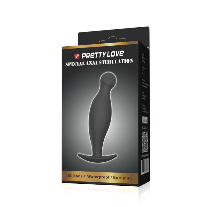 Pretty Love - Plug Anal de Silicone 11.7 cm Preto