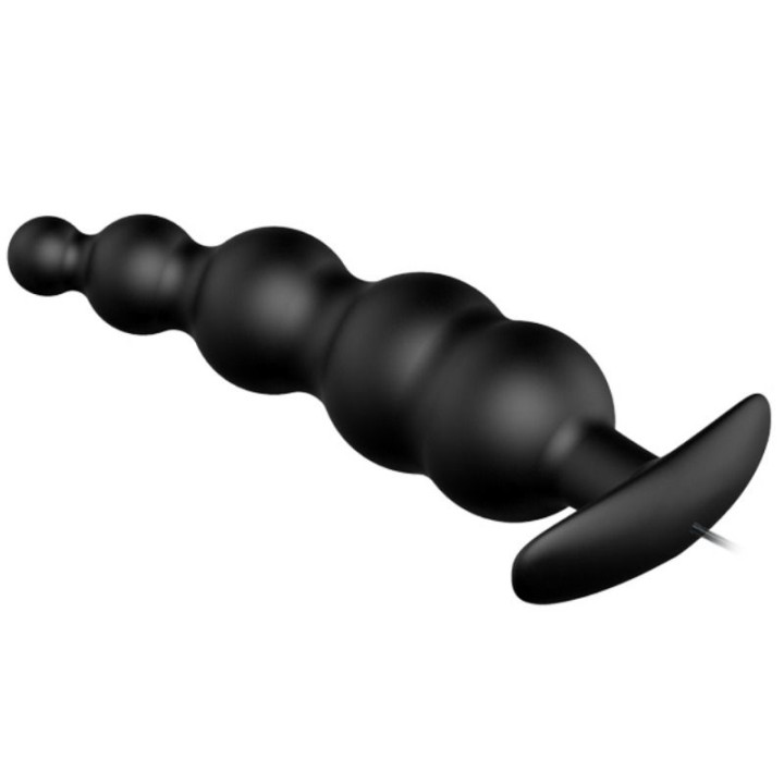 Pretty Love - Plug Anal Silicone Extra Stimulation et 12 Modes de Vibration Noir