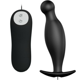 Pretty Love - Plug Anal de Silicone 12 Modos de Vibrao Preto
