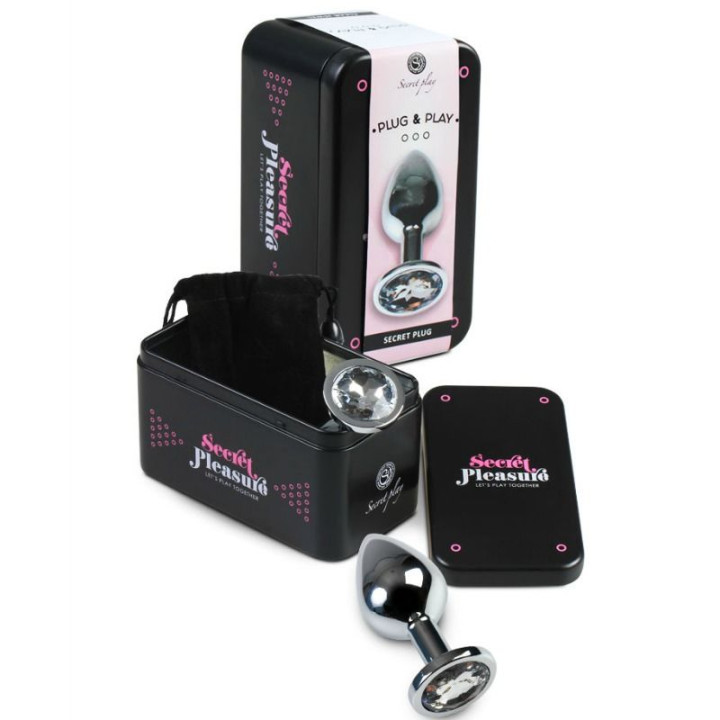 Secretplay - Plug Anale Trasparente Alluminio 8 cm