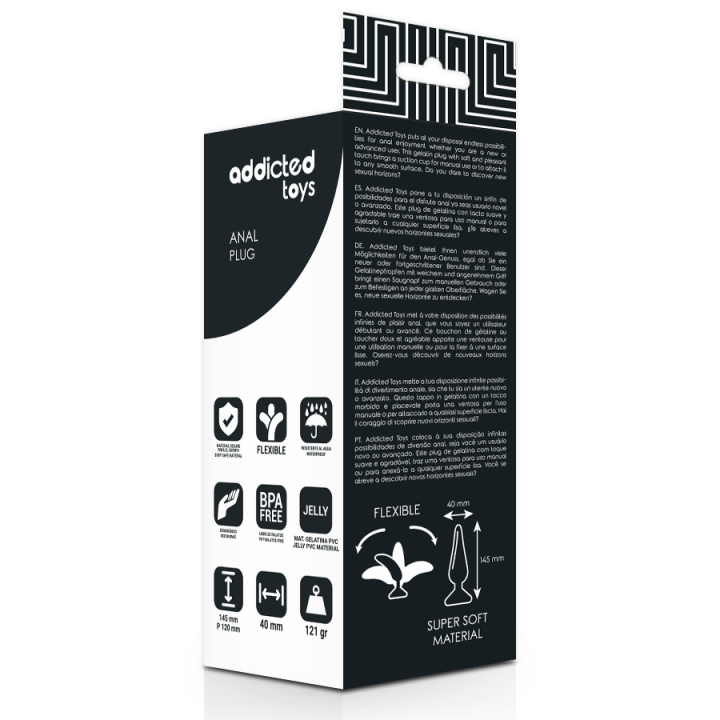 Addicted Toys - Plug Anale 14.5 cm Nero