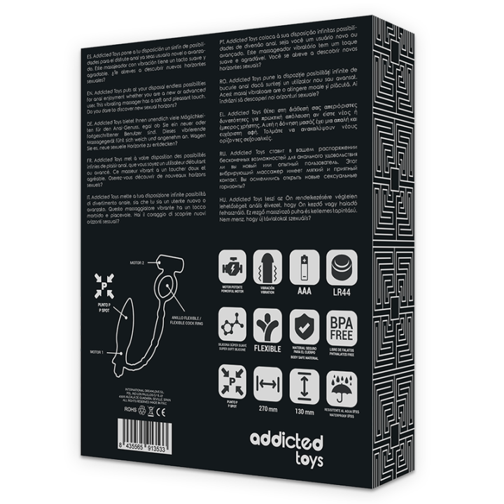 Addicted Toys - Analplug Mit Vibrationsring