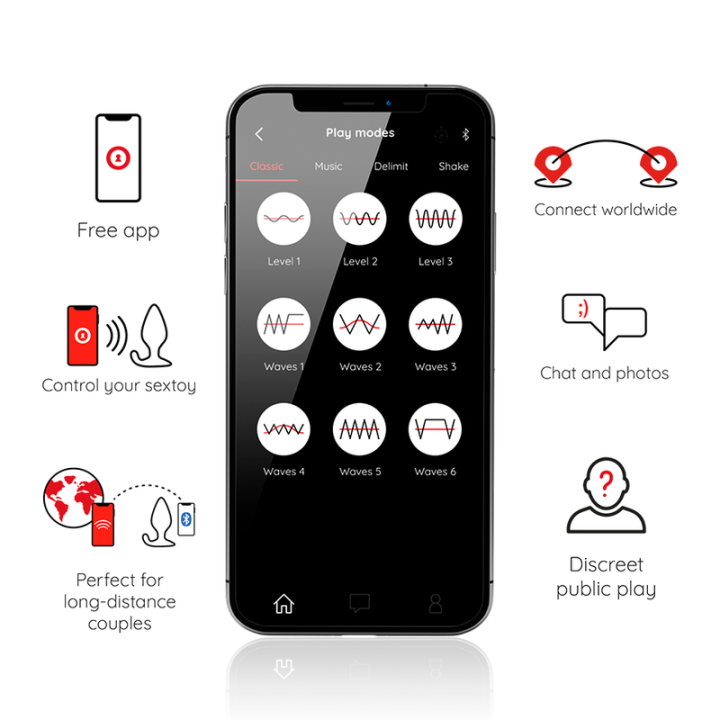 Oninder - Plug Anale Vibrante Rio Nero - App Gratuita