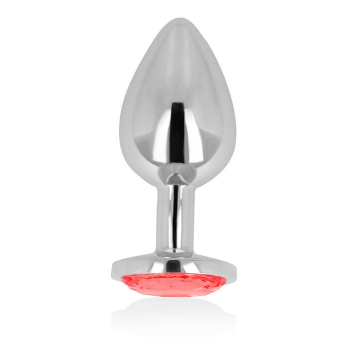 Ohmama - Plug Anal Com Cristal Vermelho 8 cm