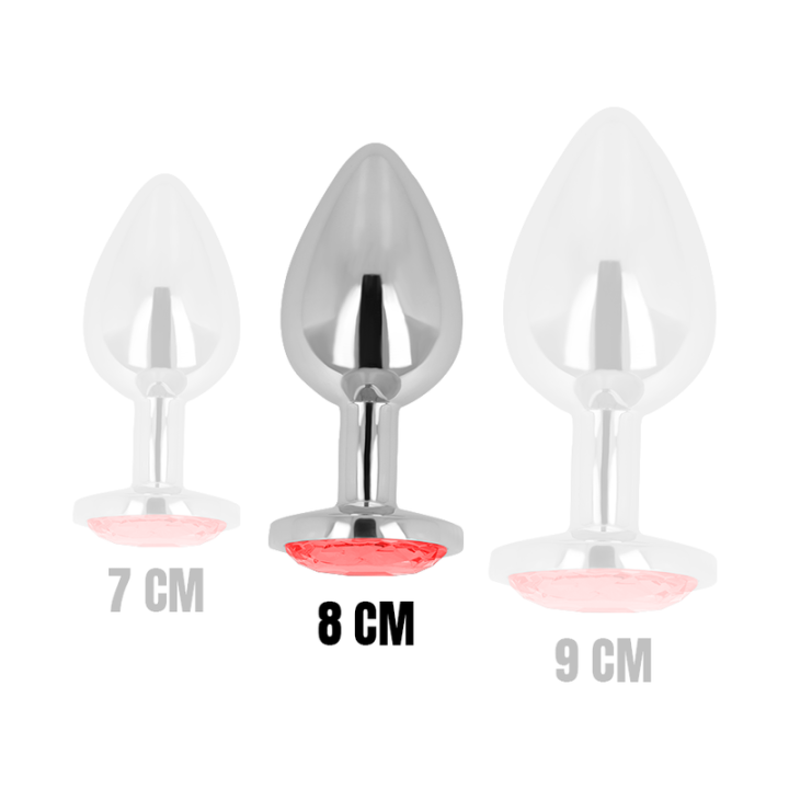 Ohmama - Plug Anal Com Cristal Vermelho 8 cm