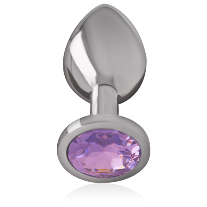 Intense - Plug Anale in Metallo Alluminio Con Cristallo Viola Misura l