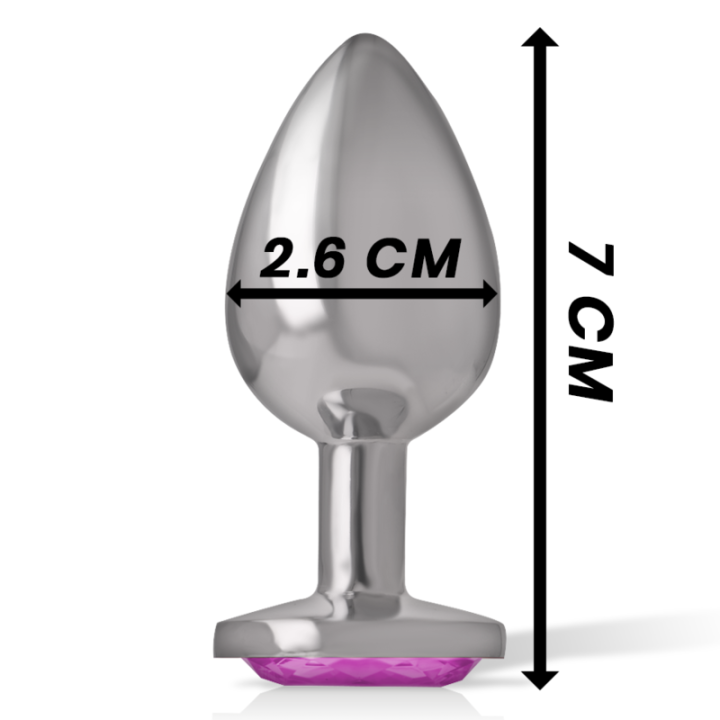 Intense - Plug Anal de Metal de Alumínio Com Cristal Rosa Tamanho s