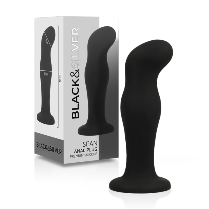 Black&Silver - Sean Plug Anal Premium Silikon Schwarz