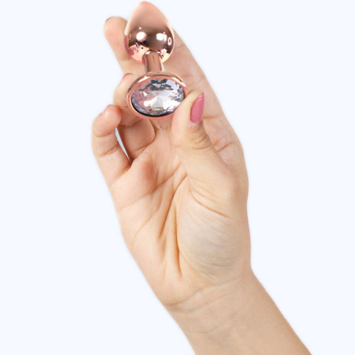 Secretplay - Plug Anal en Métal or Rose Petite Taille 7 cm