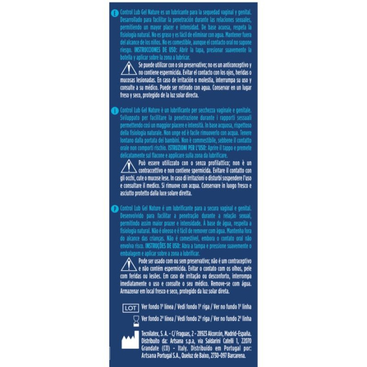 Control - Gel Lubrifiant Naturel Lub 75 ml