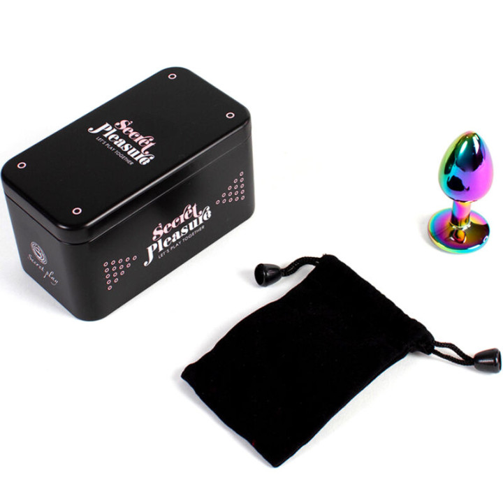 Secretplay - Metal Butt Plug Rainbow Small Size 7 cm
