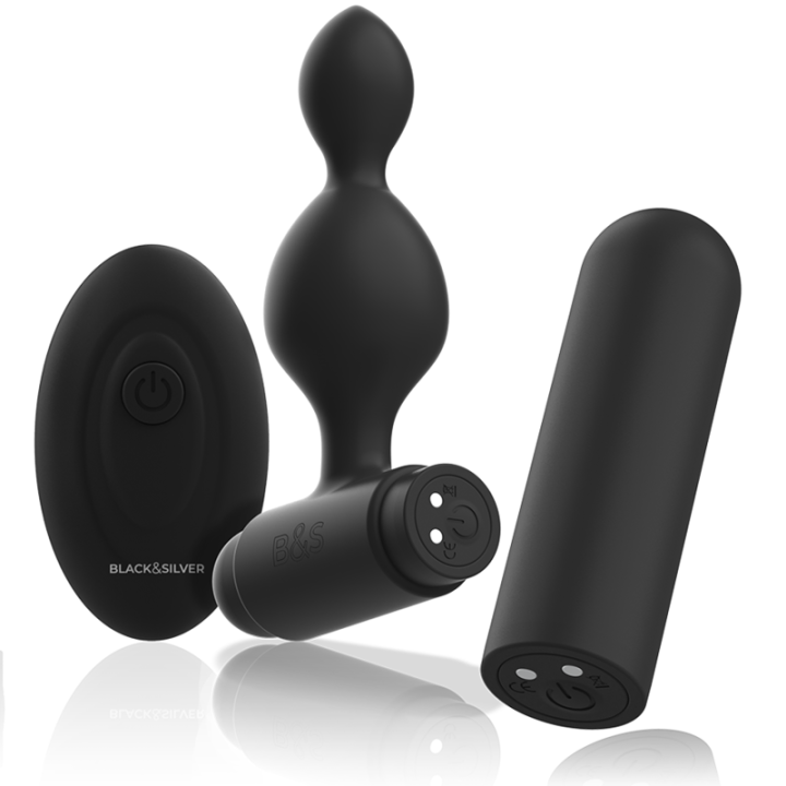 Black&Silver - Tucker Petite Télécommande Pour Plug Anal en Silicone
