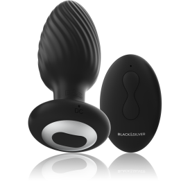 Black&Silver - Wells Plug Silicone Anal Rotator Remote Control