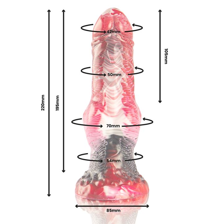 Epic - Helios Dildo Com Testículos Calor e Êxtase