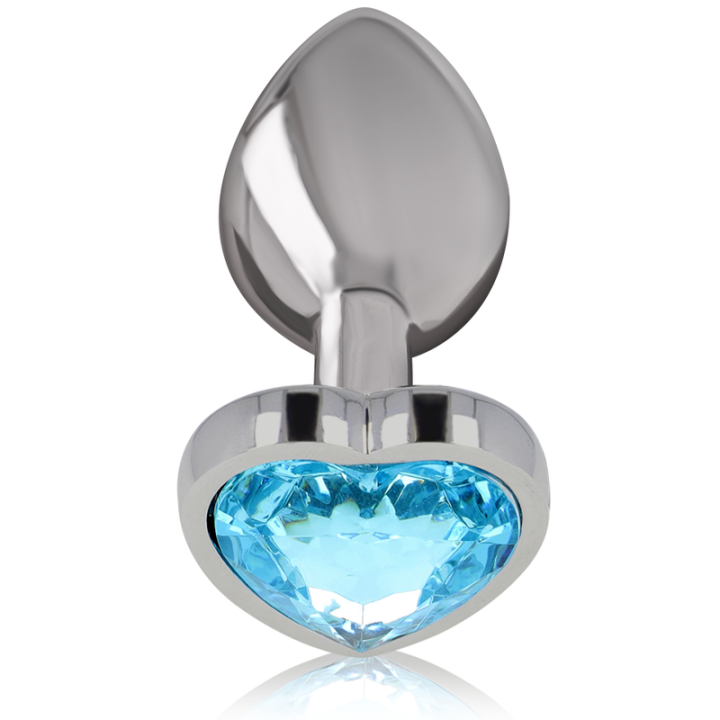 Intense - Plug Anal de Alumínio Metal Corao Azul Tamanho m
