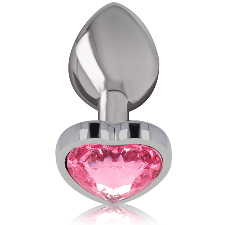 Intense - Plug Anal de Alumínio Metal Corao Rosa Tamanho l