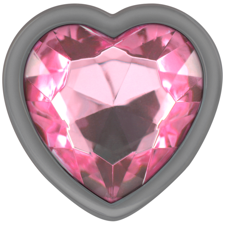 Intense - Aluminum Metal Anal Plug Pink Heart Size l