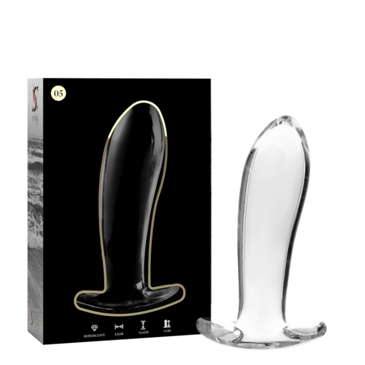 Nebula Series by Ibiza - Model 5 Anal Plug Borosilicate Glass Clear 12.5 cm -o- 3.5 cm