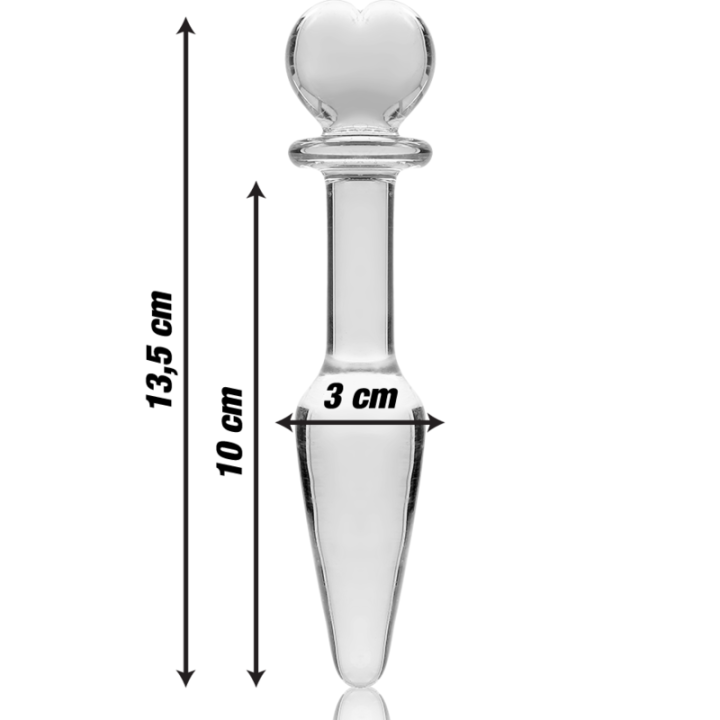 Nebula Series by Ibiza - Model 7 Analplug Borosilikatglas Klar 13.5 cm -o- 3 cm