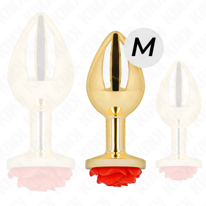 Kink - Plug Anale Oro Rosa Rosso Taglia m
