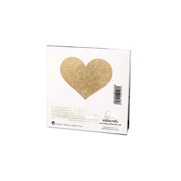 Bijoux - Indiscrets Flash Golden Heart Nippelabdeckungen