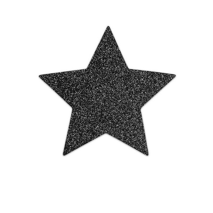 Bijoux - Indiscrets Black Star Flash Nipple Caps
