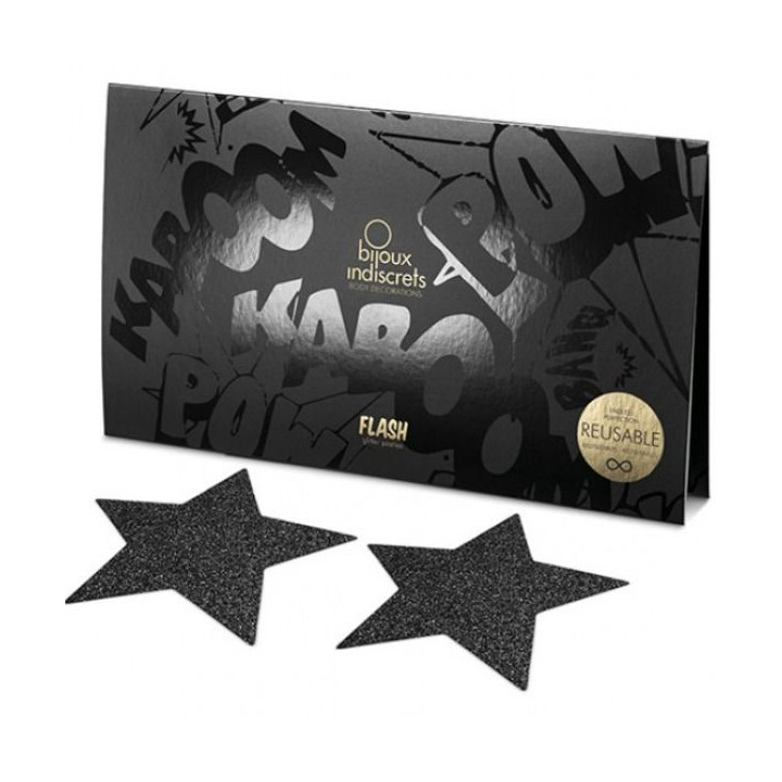 Bijoux - Niedyskretne Nakladki na Sutki Flash Black Star