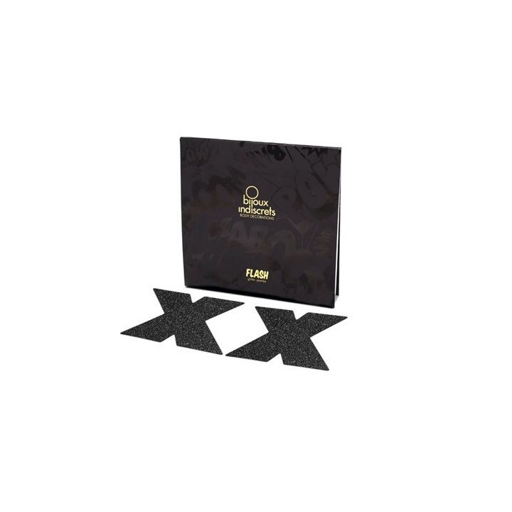 Bijoux - Indiscrets Flash Cross Schwarze Nippelkappen