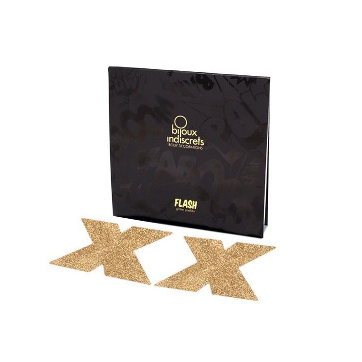 Bijoux - Indiscrets Flash Cross Gold Nippelabdeckungen