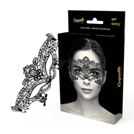 Coquette Chic Desire - Masque Large en Dentelle Noire