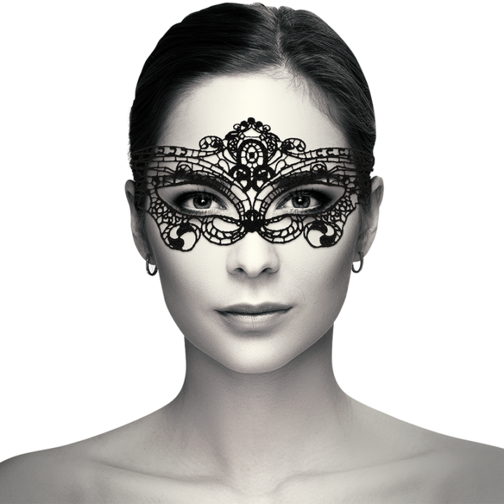 Coquette Chic Desire - Feine Schwarze Spitzenmaske