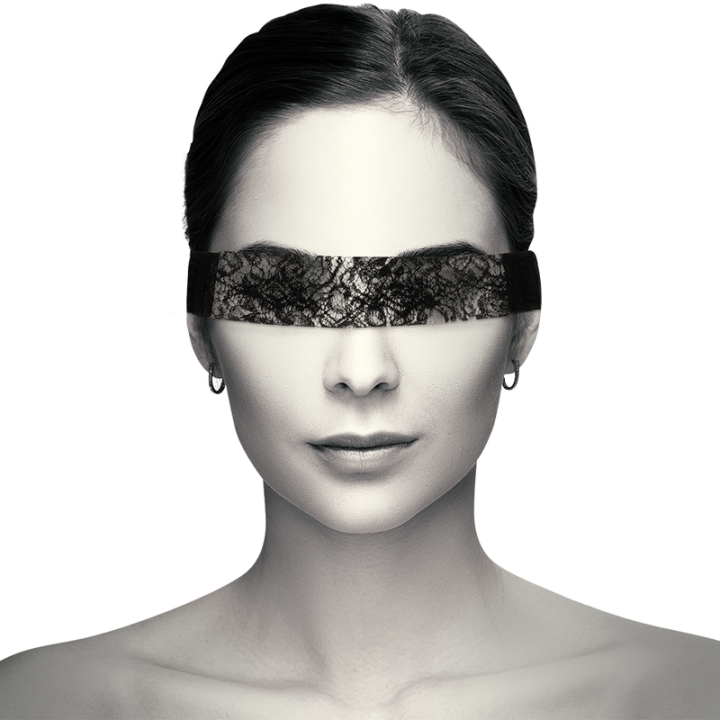 Coquette Chic Desire - Schwarze Spitzenmaske Mit Band