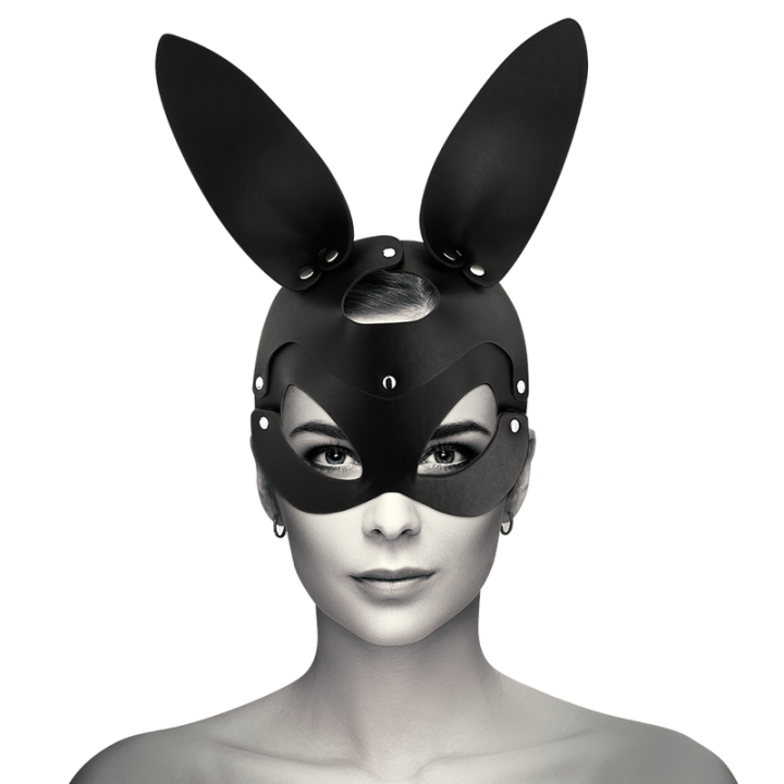 Coquette Chic Desire - Mscara de Couro Vegano Com Orelhas de Coelho