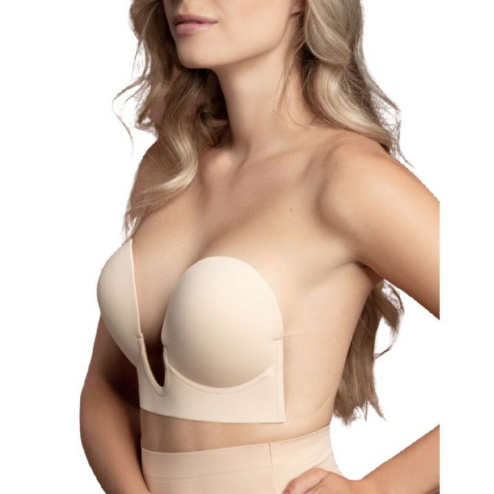 Bye-Bra - Sujetador Sin Asas en u Beige Copa b