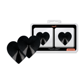 Coquette Chic Desire - Nipple Covers Black Hearts