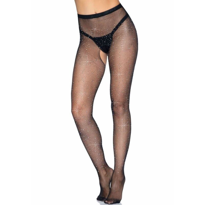 Leg Avenue - Collant Crothless a Rete