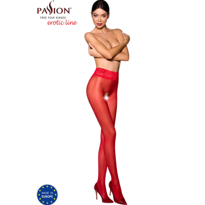 Passion - Tiopen 008 Collant Rosso 3/4 30 Den
