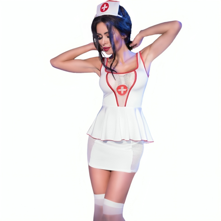 Chilirose - cr 4160 Disfraz Enfermera Top & Falda s/m